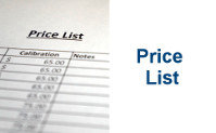 Calibration Price List